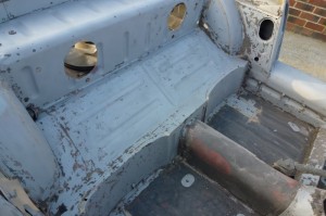E Type Body Shell After Paint Removal