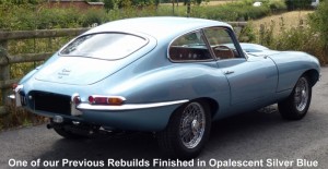 E Type Jaguar S1 4.2 FHC Silver Blue - Rebuilt By Lanes Cars E Type Jaguar Specialist