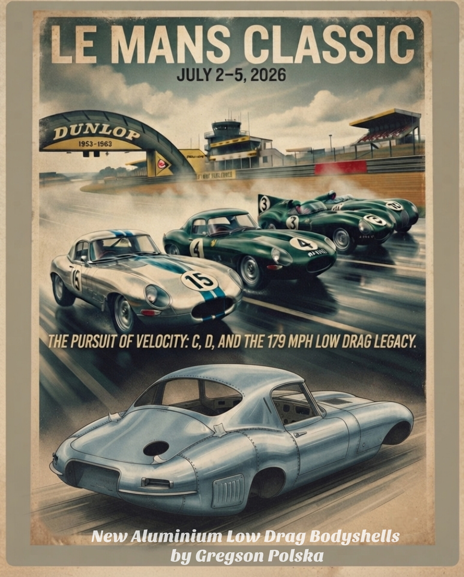 Aluminium E-Type recreation coachwork