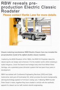 Lanes Cars -main agent and Distributor for RBW EV Cars